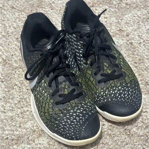 Nike Black and Green Athletic Shoes